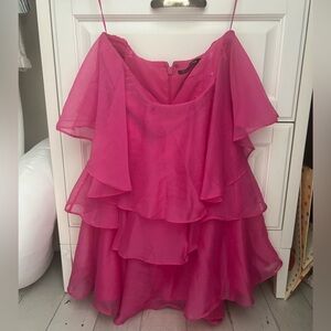 Abercrombie Fuchsia Pink Strapless Dress Size S